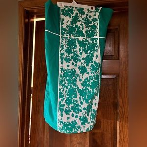 Strapless Green and White Dress. Worn a few times.